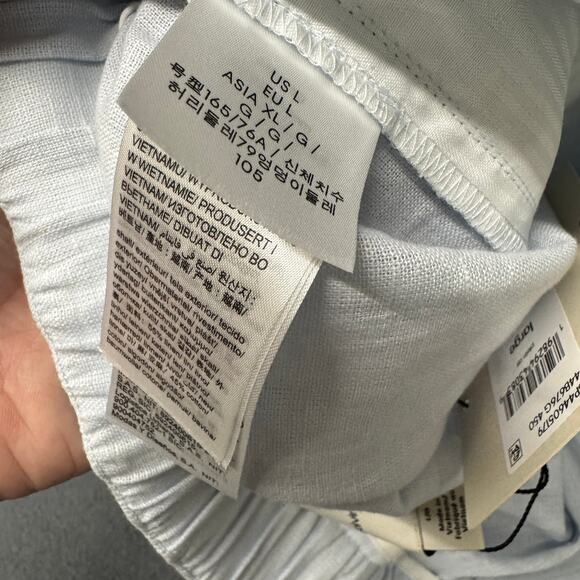 Calvin Klein Pants Womens Large Pale Blue Wide Leg High Rise COMFY Coastal NEW - Picture 9 of 14